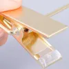 Genomskinlig akrylhängare avancerade byxor Kjolar hängare med gyllene klipp Clear Display Stand