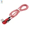 1M cotovelo cabo de 90 graus para Samsung S7 Micro USB Tipo C Cabo de Cabo de Cabo de Cabo Rápido Cabo de carga para Xiaomi Huawei Telefone