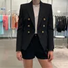Zweireiher Blazer Plus Size Womens Jacken Slim Fit Langarm Elegant Weibliche Anzug Jacke Büro Damen