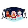 DHL2021 Christmas Mask Party Fashion Design Adult Children Cartoon Washable Print Santa Snowman Dust Haze