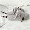 Pantoufles de maison printemps automne, intérieur chaud, chat mignon, dessin animé en peluche, voyage, avion, chaussure de maison pour femme