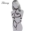 Thierry PU Leather Female Slave Body Harnesse Arm Cuffs Handcuffs for Adult Game, Fetish Bondage Rope Flirting sexy Toys Women