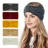 Women Knitted Headband Solid Woollen Coarse Wool Bandana Ear Warmer Turban Fashion Casual Head Wrap Makeup Face Washing Headbands ZY412
