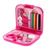 Portable DIY Craft Tools Mini Hussif Set Travel Sewing Kits Box Needle Threads Scissor Thimble Button Pin