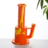 DHL Silicone Food Grade Smoking Bong 9.8 inches with Down Stem and Glass Bowl Portable Hand Pipe Dab Oil Rig