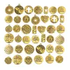 20pcs/pack Round Letter Diy Necklace Pendants Gold Silver Letter Diy Charms Jewelry Making Components Wholesale Price