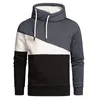 Felpe con cappuccio da uomo Felpe Moda uomo Patchwork Manica lunga Abbigliamento sportivo Pullover in misto cotone Sport Casual Felpa con cappuccio Harajuku L614