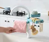 Nieuwe badkamer organizer planken bad douche zeep plank plastic blauwe badkamer kraan accessoires keuken opslaghouder