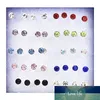 1 Set 4mm 5mm Rotondo Cristallo Strass Magnete Orecchino Della Vite Prigioniera Delle Donne Mens Magnetico Falso Ear Plug Orecchino Monili Del Corpo