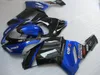 Kit de carénage de moto personnalisé pour KAWASAKI Ninja ZX6R 636 07 08 ZX 6R 2007 2008 Ensemble de carénages ABS bleu brillant noir + cadeaux KB22