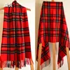 Faux cachemire châle hiver rouge plaid couverture gland écharpe cape chaude pashmina unisexe foulards acryliques hommes ou femmes cadeaux de Noël 201210