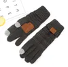 CC Knitting Touch Screen Gloves Capacitive Gloves CC Women Winter Warm Wool Gloves Antiskid Knitted Telefingers Touch Screen Skiing