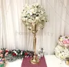 Pièce maîtresse de décoration de partie de pots de table de vase de fleur en métal avec l'ouverture pour l'événement de noce de mariage