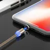 Magnetic data cable fast charging usb three-in-one multi-function mobile phone charging cable Android round head magnetic cable