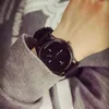 Simple black white quartz watches women minimalist design silicone strap wristwatch big dial women's fashion creative watch 220124