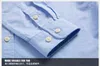 8XL 7XL 100% coton couleur pure / chemises à rayures pour hommes Oxford affaires décontracté hommes chemise à manches longues surdimensionné boutonné chemise G0105
