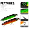 100mm 12g Pencil Fish Hook Hard Baits Lures 6 Treble Hooks 6 Colors Mixed Plastic Fishing Gear 6 Pieces lot WHB73200706