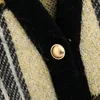 Sweaters met één borsten vrouwen mode losse v nek trui elegante damesgeprinte truien lj201113