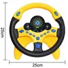 Eletric Simulation Steering Wheel Toy Light Sound Baby Kids Musical Educational Copilot Stroller Steering Wheel Vocal Toys Key G1224