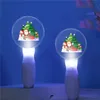 Jul ficklampa Santa Claus Night Lights Sticks Glöd Led Xmas Musik Projektor Lampa Novelty Gåvor Toy Light for Festival Decor F112106