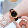 Women's Watches Bracelet Set Romantic Starry Sky Quartz Watch Leather Belt Diamond Ladies Simple Dress Female Watch