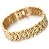 316 acier inoxydable haute qualité poli argent hommes marque chaîne lien bracelet bracelet bracelet de montre bracelets bijoux largeur 15mm