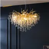 Nordic LED Luxury Chandelier Lighting Living Room LOFT Restaurant Kitchen Crystal Hanging Lamps Hotel Ceiling Chandeliers Lamp