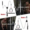 Home Workout Gym Equipity Fitness Lift Poelie Systeem Kit met Laadpen Tricep Strap Bar Kabel Touw Machine Muscle Strength Training