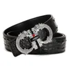 Hommes ceintures de luxe Marque célèbre designer ceinture de haute qualité masculine set en cuir authentique mariage argent or dragon muckle4385067