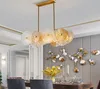 Nordic living room dining room bedroom tea room personality glass lamps Postmodern light luxury simple chandelier beauty lamp