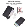 Koolstofvezel RFID-kaarthouder Portefeuilles Mannen Rits Muntstuk Money Bag Male Dunne Mini Slanke Magische Portemonnee Kleine Geldzak Wolet voor Man 220106