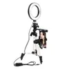 3 Modes Demmiable Led Ring Light 16cm/6.3inch Diameter Ring Light With Phone Holder Camera Ring Lamp With 104cm Stand Tripod