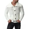 ファッション厚いセーターカーディガンコートメンスリムフィットジャンパーニットジッパーウォームウィンタービジネススタイルの男性服201126