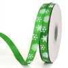 25 yards 10mm Kerst lint afgedrukt grosgrain linten voor geschenkverpakking bruiloft decoratie haar bogen diy gratis verzending