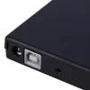 Custodie per HDD USB 2.0 DVD CD DVD-Rom Custodia esterna sottile per laptop Notebook Custodia per disco rigido esterno nera Nuovo portatile