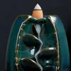Bruciatore di incenso a riflusso + 10 coni di incenso Porta cascata Fornace in ceramica Strada di incenso aromatico
