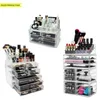 Caja de maquillaje acrílico Organizador de joyas cosméticas Caja de contenedores W Multi Cajones6135041