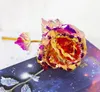 50 st Foliepläterad roséguld Rose Blomsterälskarens ros Alla hjärtans dag present konstgjord blomma Bröllopsdekoration