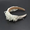 Hair Clips & Barrettes Fashion Temperament Wide-brimmed Pearl Flower Fringed Band Prom Street Shooting Ladies Accessories 799