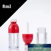 赤のピンクの飲み物のびんの形の空の唇光沢のあるチューブの容器の澄んだ小さい詰め替え可能なリップバームのボトルゴムインサート