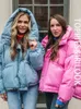 Toppies Veste d'hiver Femmes Capuche Rose Puffer Vestes Lâche Casual Candy Couleur Manteau Coréen Mode Outwear 211221