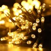 Beste 300-geleide warme witte licht romantische kerst bruiloft outdoor decoratie gordijn string licht hoge helderheidsstrings lichten