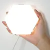 양자 가벼운 터치 센서 야간 조명 LED 육각 조명 자기 모듈 형 터치 벽 램프 크리 에이 티브 홈 장식 컬러 야간 램프