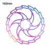 Cykelskivbromsrotor 160 180 203mm Rostfri Colorfule 6 Hål MTB Road Cykeldiskrotorer med T25 skruvar