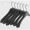 Jetdio Black Thick Wide Shoulder Plastic Clothes Hanger for Coats Jacket and Fur 10 Pieces Lot T200211281R