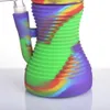 Silicone Bong 7.8 Inch Beaker Base Smoke Water Pipes WTP pipe unbreakable bongs glass bowl+3ml oil container