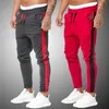 Yeni Erkekler Joggers Pantolon Erkek Çizgili Elastik Bel Spor Giyim Erkek Slim Fit Egzersiz Koşu Sweatpants 201221