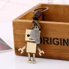 القبعة الرجعية البيسبول Cap -keychain Movable Robot Giraffe Owl Owl Heart Key Rings Bag Bag Hangs Pendants Moder