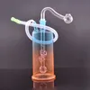 6 Pouces Rainbow Oil Rig Narguilé Mini Dab Verre Brûleur À Huile Bong Pomme De Douche Perc Petit Recycleur Tuyau D'eau Avec Adaptateur De Clou D'huile De 10mm Et Tuyau