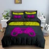 Fashion 23 PCS Gamer Davet Cover Cartoing King Queen Single Bedding Sets Kids Boys Girls Bed Set Game Comforter Coffors 201216418099